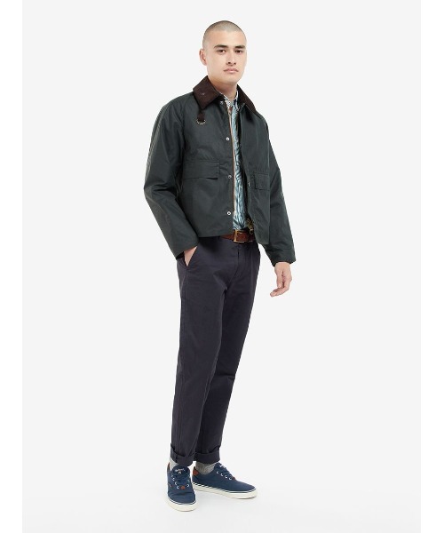 Barbour（バブアー）の「【SPEY / スペイ】ワックス ショート ジャケット（ブルゾン・メンズ・グリーン/ブラック・SMALL/X-SMALL/MEDIUM/LARGE/X-LARGE）」の4枚目の写真