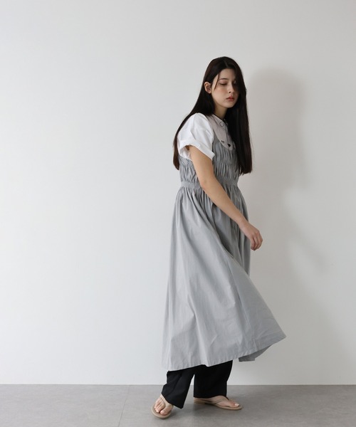 J by blue(ジェイバイブルー)の「ダブルジップキャミワンピース(ワンピース・レディース・グレー/ブラック・MEDIUM)」の6枚目の写真