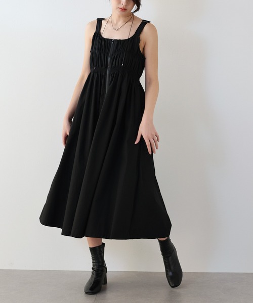 J by blue(ジェイバイブルー)の「ダブルジップキャミワンピース(ワンピース・レディース・グレー/ブラック・MEDIUM)」の18枚目の写真