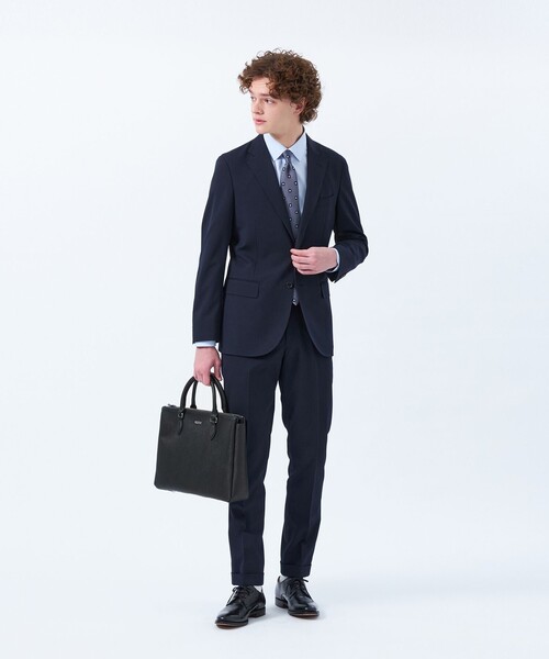 MACKINTOSH PHILOSOPHY(マッキントッシュ フィロソフィー)の「【25年春夏モデル】サフィアーノレザー ブリーフトート(トートバッグ・メンズ・ブラック/ダークネイビー・FREE)」の5枚目の写真