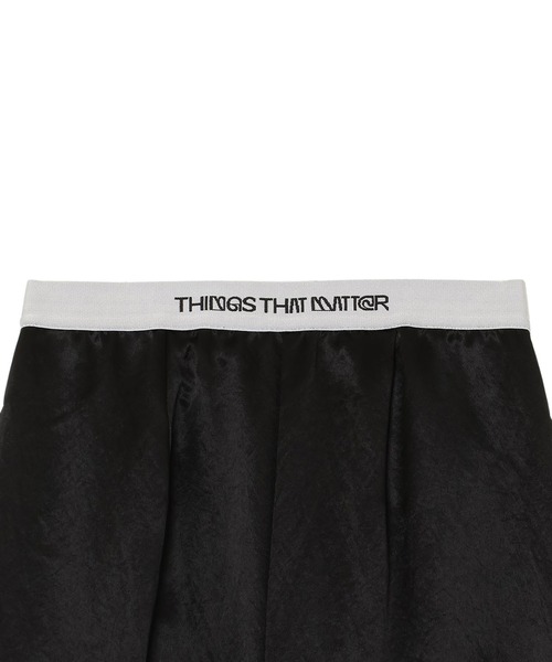 THINGS THAT MATTER（シングス ザット マター）の「ACETATE SATIN DOUBLE TUCK WIDE PANTS  / アセテートサテンダブルタックワイドパンツ（その他パンツ・レディース・グリーン/ピンク/イエロー/ブラック/パープル/ダークグリーン/ブラウン・1/2）」の20枚目の写真