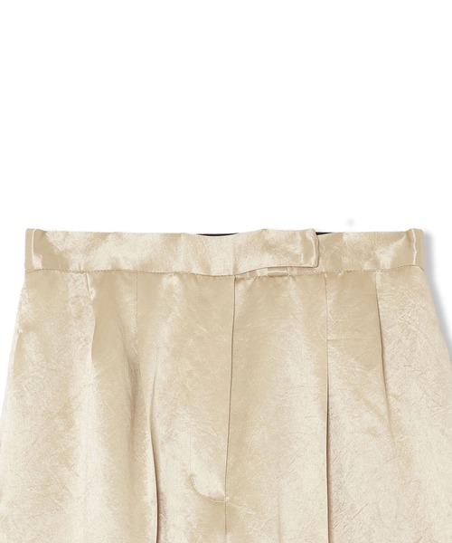 THINGS THAT MATTER（シングス ザット マター）の「ACETATE SATIN DOUBLE TUCK WIDE PANTS  / アセテートサテンダブルタックワイドパンツ（その他パンツ・レディース・グリーン/ピンク/イエロー/ブラック/パープル/ダークグリーン/ブラウン・1/2）」の15枚目の写真