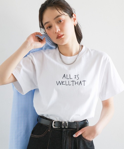 RAGEBLUE(レイジブルー)の「2サイズ展開/アソートロゴプリントTシャツ(Tシャツ/カットソー・レディース・ブラック/グレー/ホワイト/イエロー・SMALL/LARGE)」の2枚目の写真
