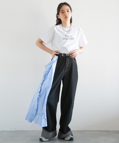 RAGEBLUE(レイジブルー)の「2サイズ展開/アソートロゴプリントTシャツ(Tシャツ/カットソー・レディース・ブラック/グレー/ホワイト/イエロー・SMALL/LARGE)」の6枚目の写真
