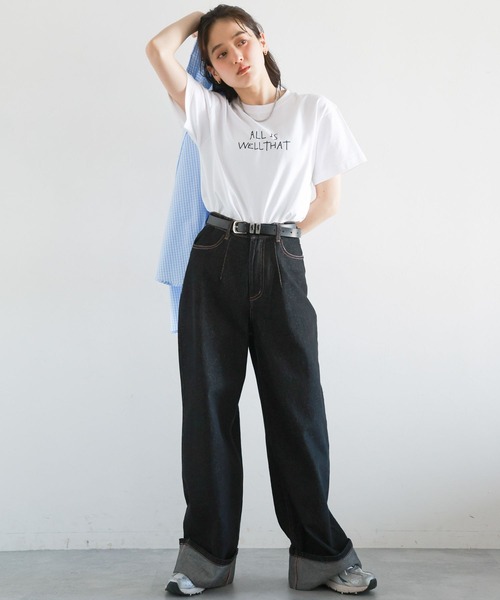 RAGEBLUE(レイジブルー)の「2サイズ展開/アソートロゴプリントTシャツ(Tシャツ/カットソー・レディース・ブラック/グレー/ホワイト/イエロー・SMALL/LARGE)」の7枚目の写真