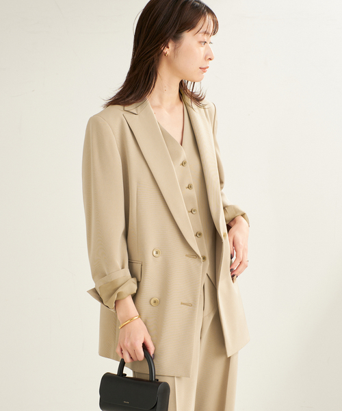 セール】Twill W Breasted ジャケット（テーラードジャケット