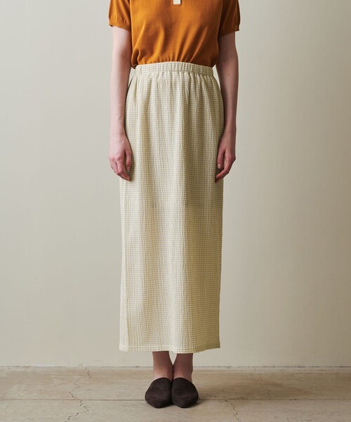 Steven Alan（スティーブンアラン）の「＜Steven Alan＞クレープ チェック イージー ロングスカート（スカート・レディース・ベージュ/ライラック/オフホワイト・S/M）」の19枚目の写真