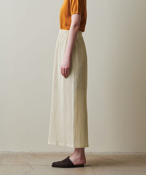 Steven Alan（スティーブンアラン）の「＜Steven Alan＞クレープ チェック イージー ロングスカート（スカート・レディース・ベージュ/ライラック/オフホワイト・S/M）」の20枚目の写真