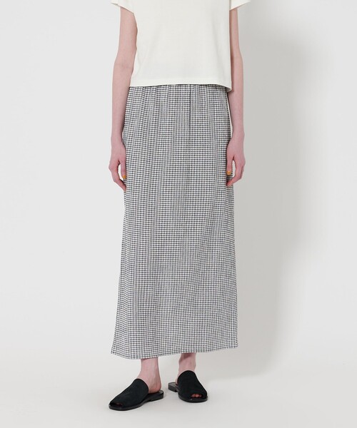 Steven Alan（スティーブンアラン）の「＜Steven Alan＞クレープ チェック イージー ロングスカート（スカート・レディース・ベージュ/ライラック/オフホワイト・S/M）」の22枚目の写真