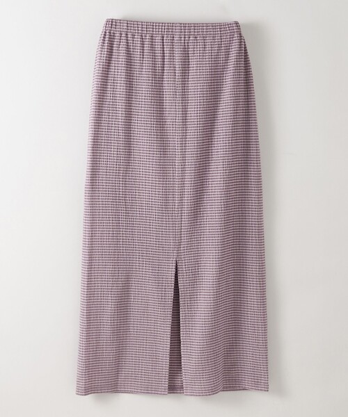 Steven Alan＞クレープ チェック イージー ロングスカート