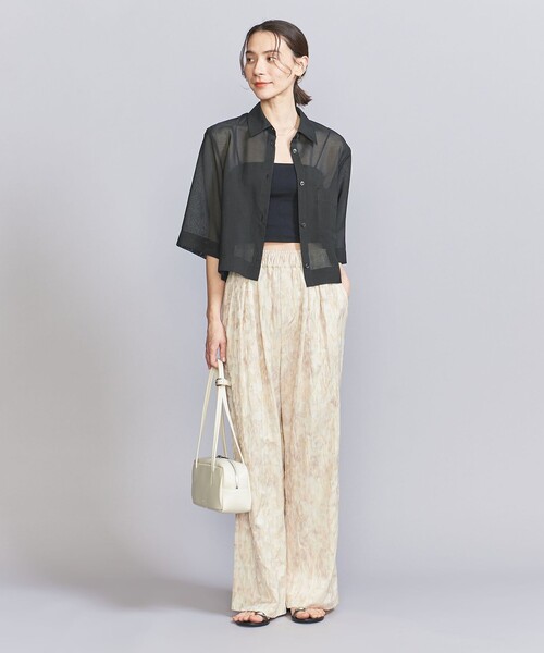 BEAUTY&YOUTH UNITED ARROWS(ビューティーアンドユースユナイテッドアローズ)の「ポリエステル オーガンジー シャツ -ウォッシャブル-(シャツ/ブラウス・レディース・ベージュ/ケリーグリーン/ブラック/ライトピンク/ダークブラウン・FREE)」の17枚目の写真