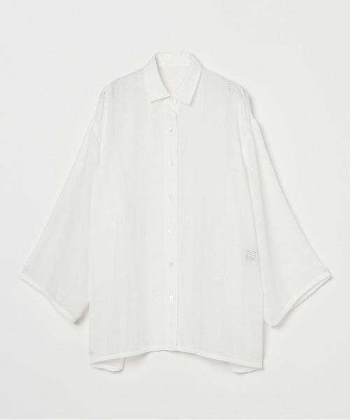 HELIOPOLE（エリオポール）の「LENO CLOTH SHIRT（シャツ/ブラウス・レディース・ブラック/ホワイト・38）」の15枚目の写真