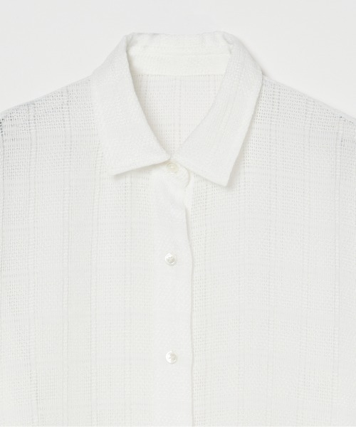 HELIOPOLE（エリオポール）の「LENO CLOTH SHIRT（シャツ/ブラウス・レディース・ブラック/ホワイト・38）」の13枚目の写真