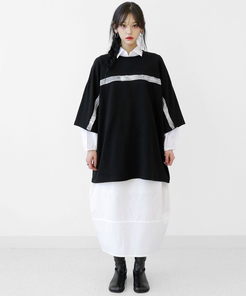 minsobi(ミンソビ)オーバーサイズデザインシャツ※美品 minsobi(ミンソビ)オーバーサイズデザインシャツ※美品