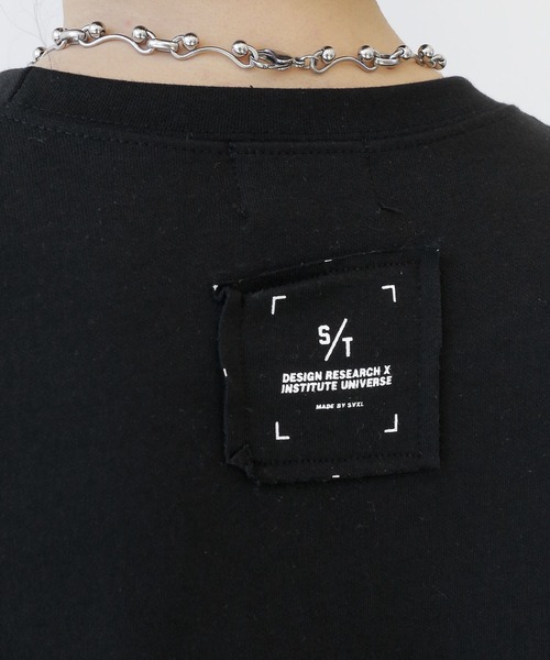 minsobi（ミンソビ）の「ペイントラインデザインTシャツ ユニセックス ビッグシルエットTシャツ（Tシャツ/カットソー・メンズ・ホワイト/ブラック・FREE）」の22枚目の写真