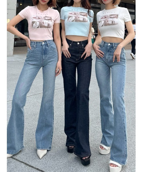 T ダーリッチ セミフレアデニムパンツ セミフレアデニムパンツ（デニムパンツ）｜Darich（ダーリッチ