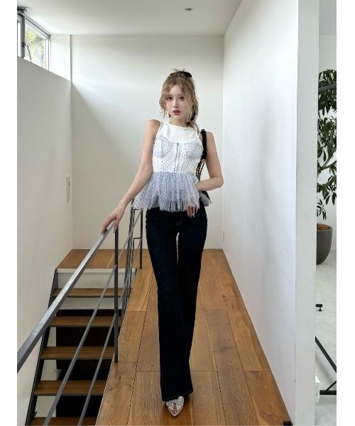 Darich（ダーリッチ）の「セミフレアデニムパンツ（デニムパンツ