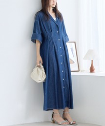 LAVEANGE｜ラビアンジェのワンピース（ブルー・ネイビー/青色系・無地