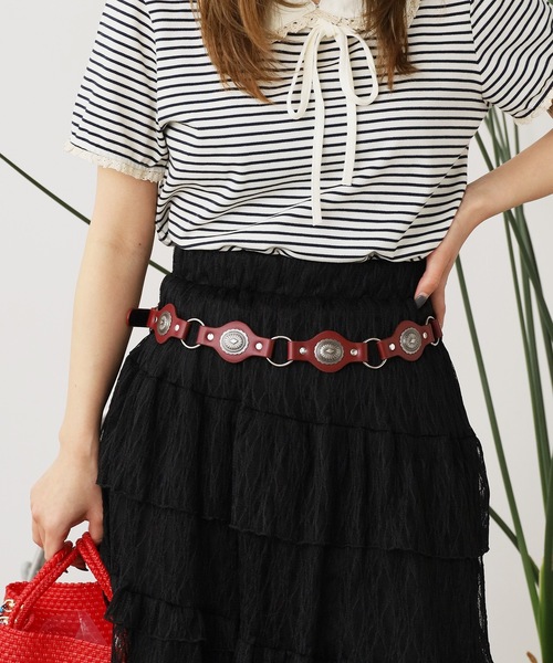 ROOPTOKYO(ループトウキョウ)の「ヴィンテージ風 ウエスタンベルト 【4collar】(ベルト・メンズ・ブラック/レッド/キャメル/ブラウン・FREE)」の15枚目の写真