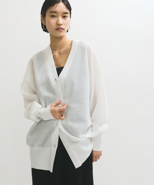 ADAM ET ROPÉ FEMME JACQUARDカーディガン ADAM ET ROPÉ FEMME(アダム エ ロペ ファム) / JACQUARD