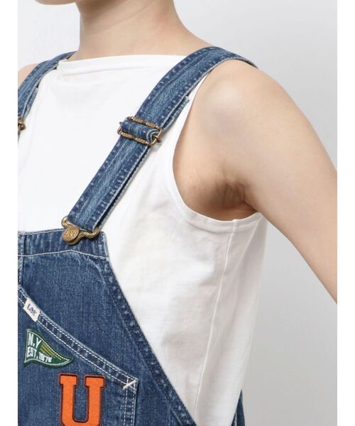 Lee（リー）の「Lee別注 ワッペンデザインデニムサロペット（つなぎ/オールインワン・レディース・アイボリー/ブルー・SMALL/MEDIUM）」の18枚目の写真