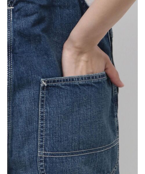 Lee（リー）の「Lee別注 ワッペンデザインデニムサロペット（つなぎ/オールインワン・レディース・アイボリー/ブルー・SMALL/MEDIUM）」の20枚目の写真