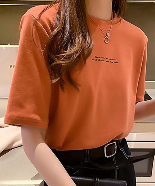 Lace Ladies（レースレディース）の「配色 ロゴプリント クルーネック 半袖 Tシャツ（Tシャツ/カットソー・レディース・ホワイト/グリーン/オレンジ/ブラック・M/XL）」の12枚目の写真