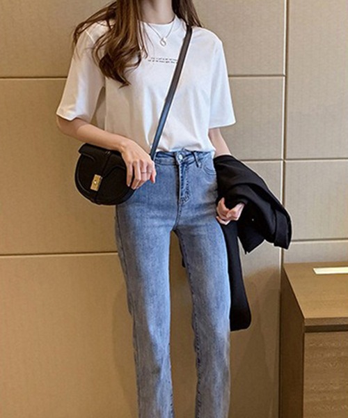 Lace Ladies（レースレディース）の「配色 ロゴプリント クルーネック 半袖 Tシャツ（Tシャツ/カットソー・レディース・ホワイト/グリーン/オレンジ/ブラック・M/XL）」の15枚目の写真