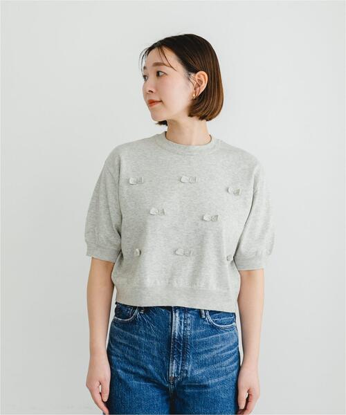 F by ROSSO(エフバイロッソ)の「リボンモチーフニット(ニット/セーター・レディース・オフホワイト/グレー/ブラック・FREE)」の18枚目の写真