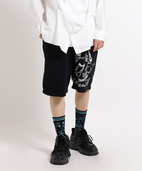 MILKBOY（ミルクボーイ）の「Doodle ショーツ（スウェットパンツ・レディース・A/C/B・FREE）」の3枚目の写真