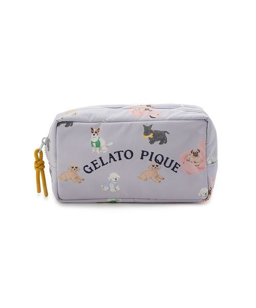 gelato pique(ジェラートピケ)の「SUMMER DOG総柄ポーチ(ポーチ・レディース・ブルー/アイボリー/ピンク・FREE)」の3枚目の写真