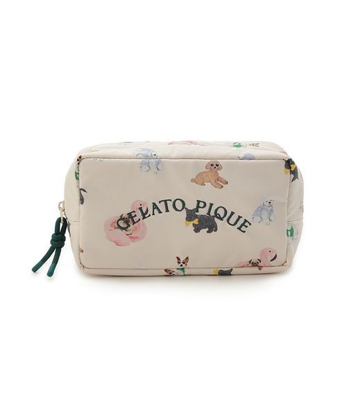 gelato pique(ジェラートピケ)の「SUMMER DOG総柄ポーチ(ポーチ・レディース・ブルー/アイボリー/ピンク・FREE)」の2枚目の写真