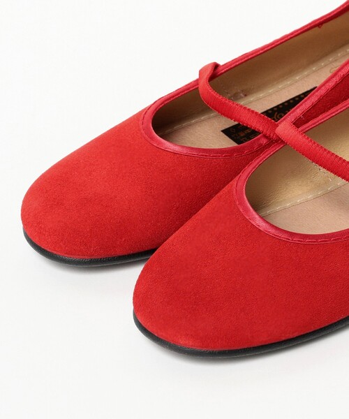 ALBEROLA（アルベローラ）の「【別注】ALBEROLA / フラットシューズ25SS　スエード（バレエシューズ・レディース・ブラック/レッド・36/37/38/39/35）」の8枚目の写真