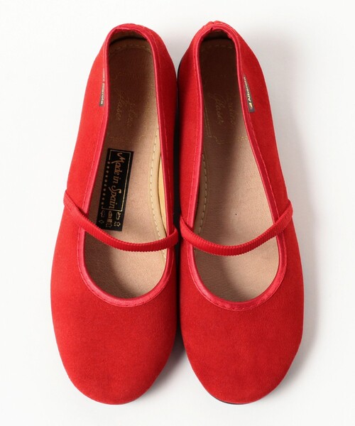 ALBEROLA（アルベローラ）の「【別注】ALBEROLA / フラットシューズ25SS　スエード（バレエシューズ・レディース・ブラック/レッド・36/37/38/39/35）」の7枚目の写真