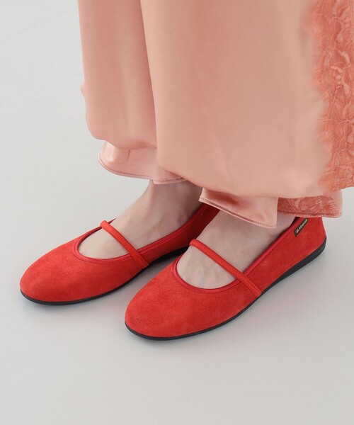 ALBEROLA（アルベローラ）の「【別注】ALBEROLA / フラットシューズ25SS　スエード（バレエシューズ・レディース・ブラック/レッド・36/37/38/39/35）」の3枚目の写真