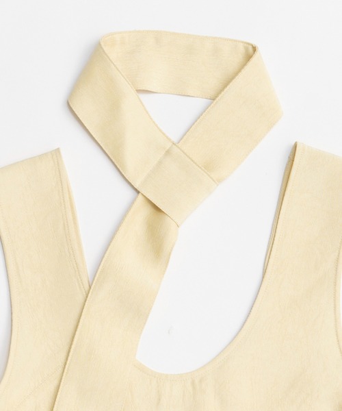 PRANK PROJECT(プランクプロジェクト)の「スカーフサテンタンク / Scarf Satin Tank(タンクトップ・レディース・ライトイエロー/アイボリー/ブラック・FREE)」の6枚目の写真