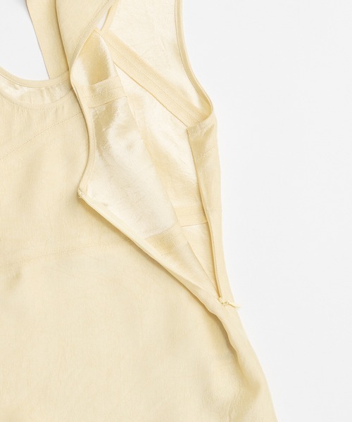PRANK PROJECT(プランクプロジェクト)の「スカーフサテンタンク / Scarf Satin Tank(タンクトップ・レディース・ライトイエロー/アイボリー/ブラック・FREE)」の4枚目の写真