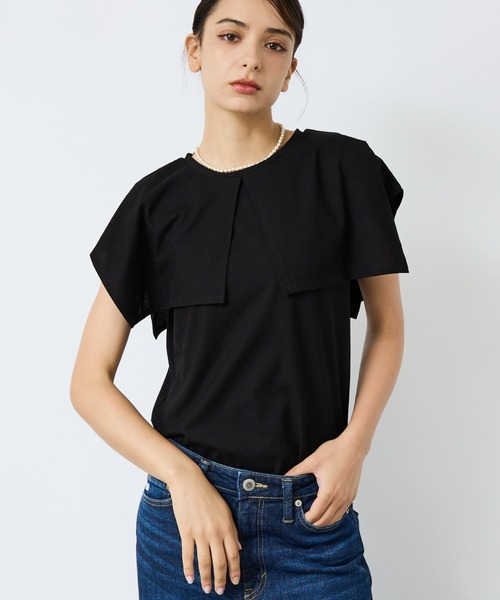 tシャツ 「Le Melange/ル・メランジュ」レイヤードデザインT/接触冷感「WEB限定」 レディース Le Melange/ル・メランジュ】：レイヤードデザインT/接触冷感