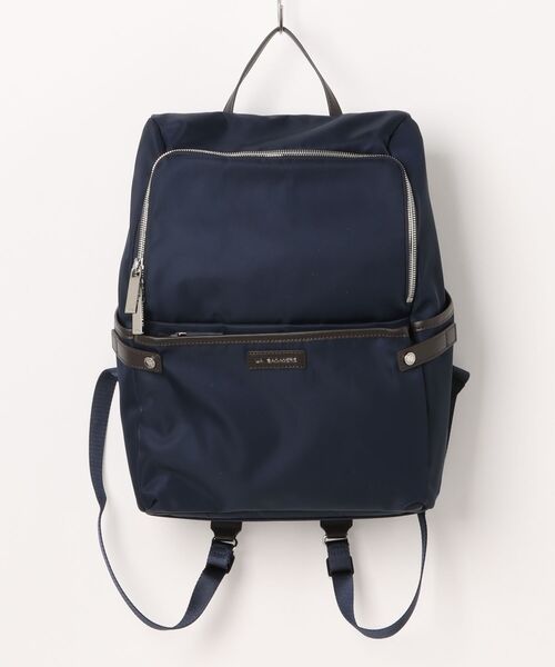 LA BAGAGERIE(ラバガジェリー)の「【撥水ナイロン】ベーシックリュック(バックパック/リュック・レディース・レッド/ネイビー/ブラック/グレイッシュベージュ・FREE)」の4枚目の写真