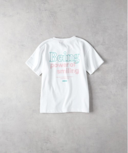VIVIAN BLUE（ビビアンブルー）の「VIVIAN BLUE(ヴィヴィアンブルー)【キッズ】メッセージグラフィックＴシャツ（Tシャツ/カットソー・キッズ・ホワイト/パープル・130/140/150/160）」の2枚目の写真