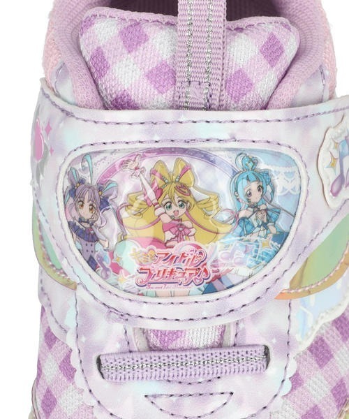 ASBee（アスビー）の「キミとアイドルプリキュア♪ キッズ ライトアップシューズ【光る靴】キャラクターシューズ スニーカー ワンベルト（スニーカー・キッズ・ピンク/パープル・15.0cm/16.0cm/17.0cm/18.0cm/19.0cm）」の6枚目の写真