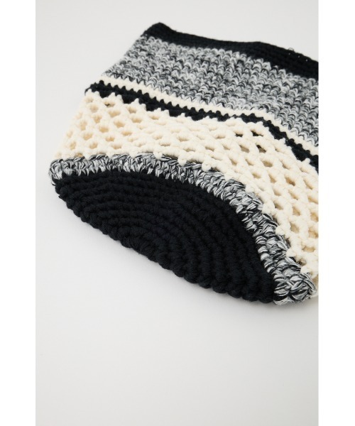 MOUSSY（マウジー）の「SUMMER KNIT ハット（ニットキャップ/ビーニー・レディース・ブラック/ブルー・FREE）」の6枚目の写真