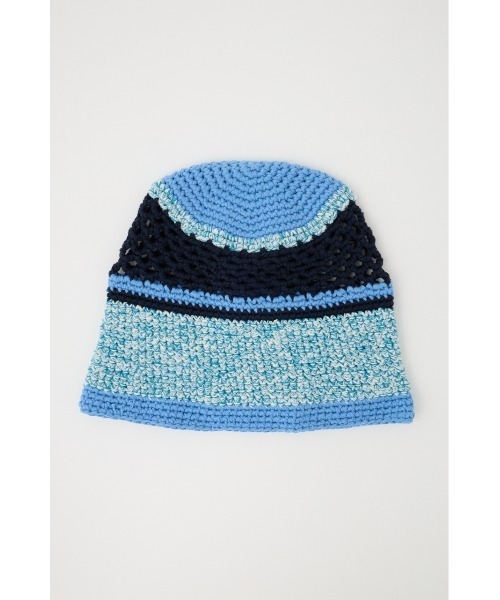 MOUSSY（マウジー）の「SUMMER KNIT ハット（ニットキャップ/ビーニー・レディース・ブラック/ブルー・FREE）」の11枚目の写真