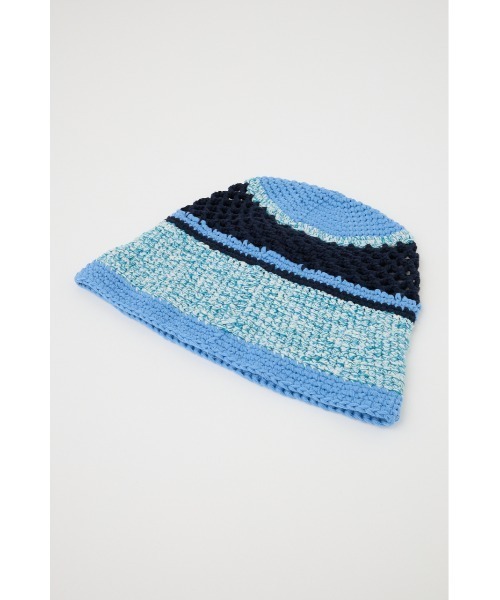 MOUSSY（マウジー）の「SUMMER KNIT ハット（ニットキャップ/ビーニー・レディース・ブラック/ブルー・FREE）」の12枚目の写真