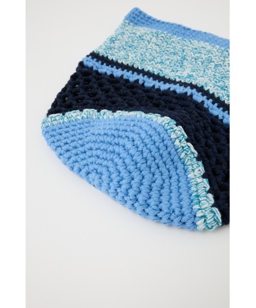 MOUSSY（マウジー）の「SUMMER KNIT ハット（ニットキャップ/ビーニー・レディース・ブラック/ブルー・FREE）」の13枚目の写真