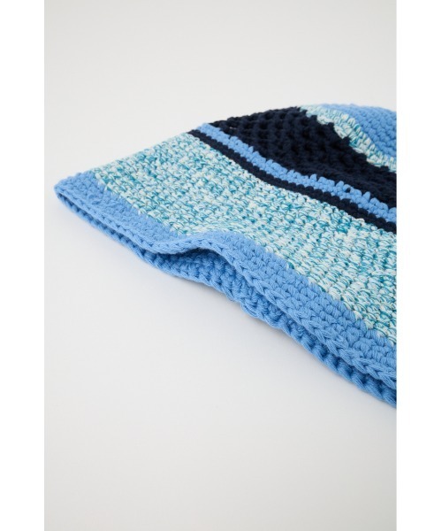 MOUSSY（マウジー）の「SUMMER KNIT ハット（ニットキャップ/ビーニー・レディース・ブラック/ブルー・FREE）」の15枚目の写真