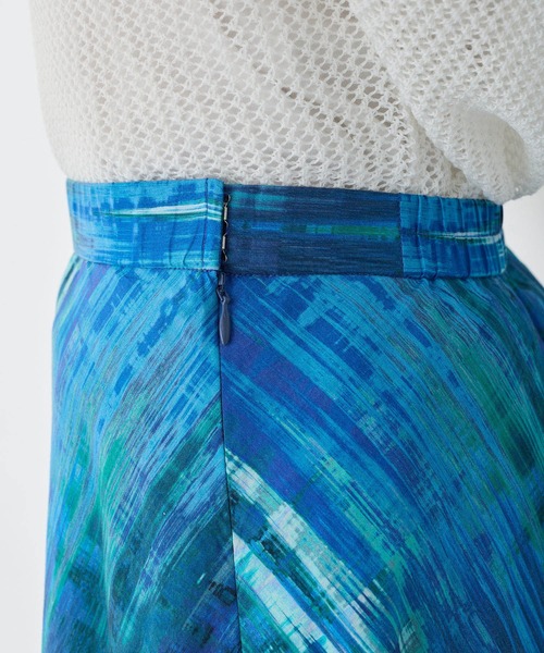 A/C DESIGN BY ALPHA CUBIC（エーシーデザインバイアルファキュービック）の「2025年春夏【リバティシリーズ】パッチワークスカート（スカート・レディース・ブルー・61/64/67）」の12枚目の写真