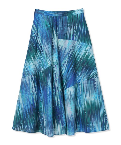 A/C DESIGN BY ALPHA CUBIC（エーシーデザインバイアルファキュービック）の「2025年春夏【リバティシリーズ】パッチワークスカート（スカート・レディース・ブルー・61/64/67）」の15枚目の写真