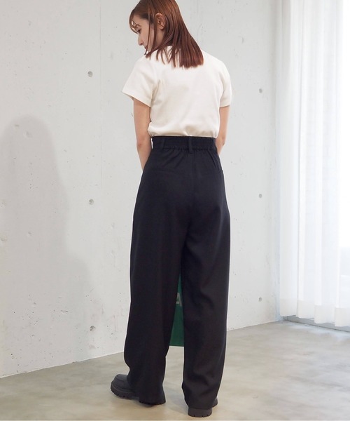 tiptop（ティップトップ）の「[ZOZO限定Sサイズ/セットアップ対応]リネンタッチタックワイドパンツ（スラックス・レディース・アイボリー/ブラック/チャコールグレー・S/M）」の20枚目の写真