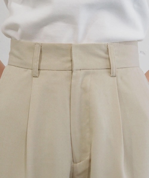 tiptop（ティップトップ）の「[ZOZO限定Sサイズ/セットアップ対応]リネンタッチタックワイドパンツ（スラックス・レディース・アイボリー/ブラック/チャコールグレー・S/M）」の9枚目の写真